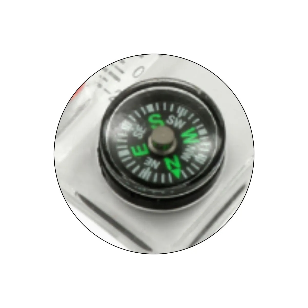 ABS Compass Thermometer Keychain 2