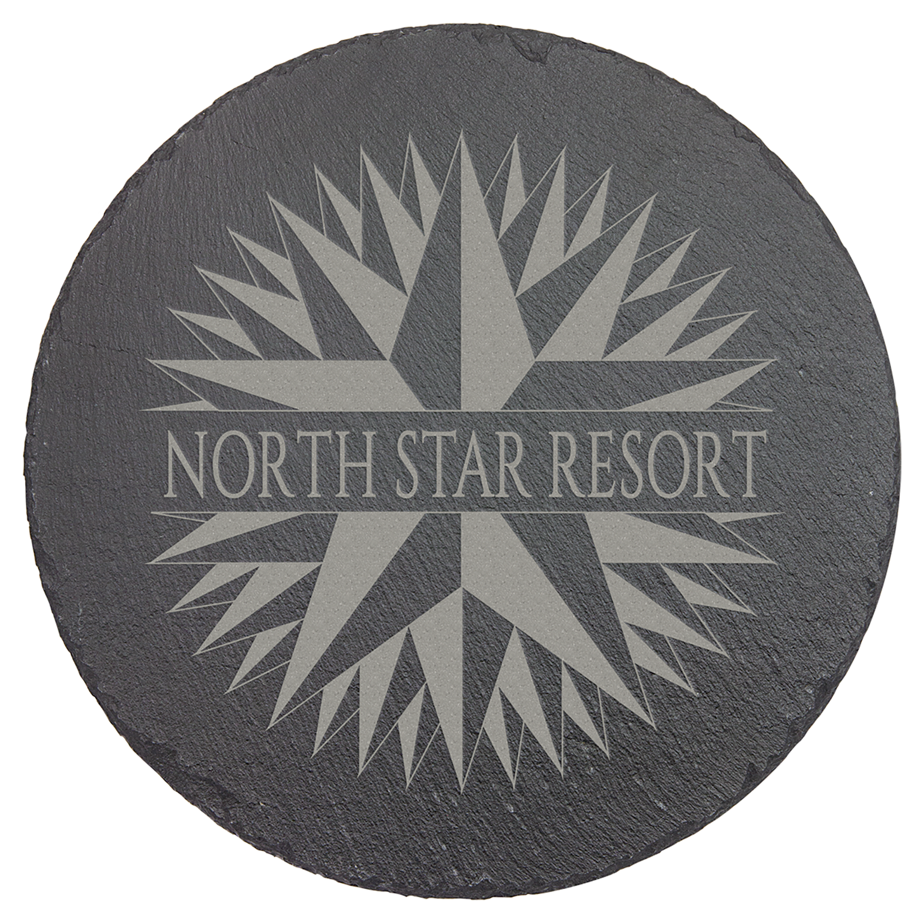 9 3/4" Round Slate Decor with Foam Pads 2
