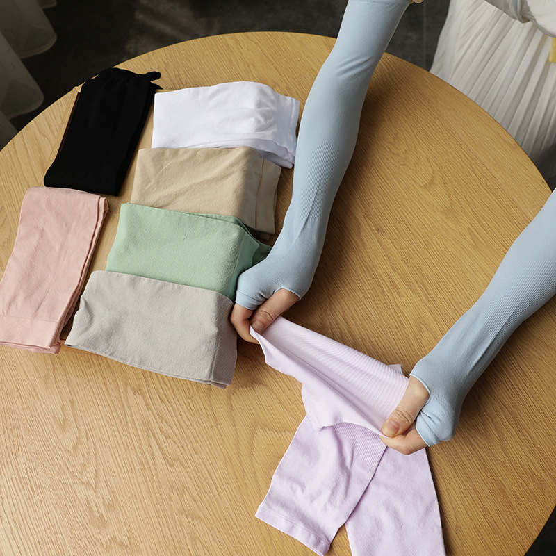Long Cooling Ice Silk UV Arm Cover Sleeves 8