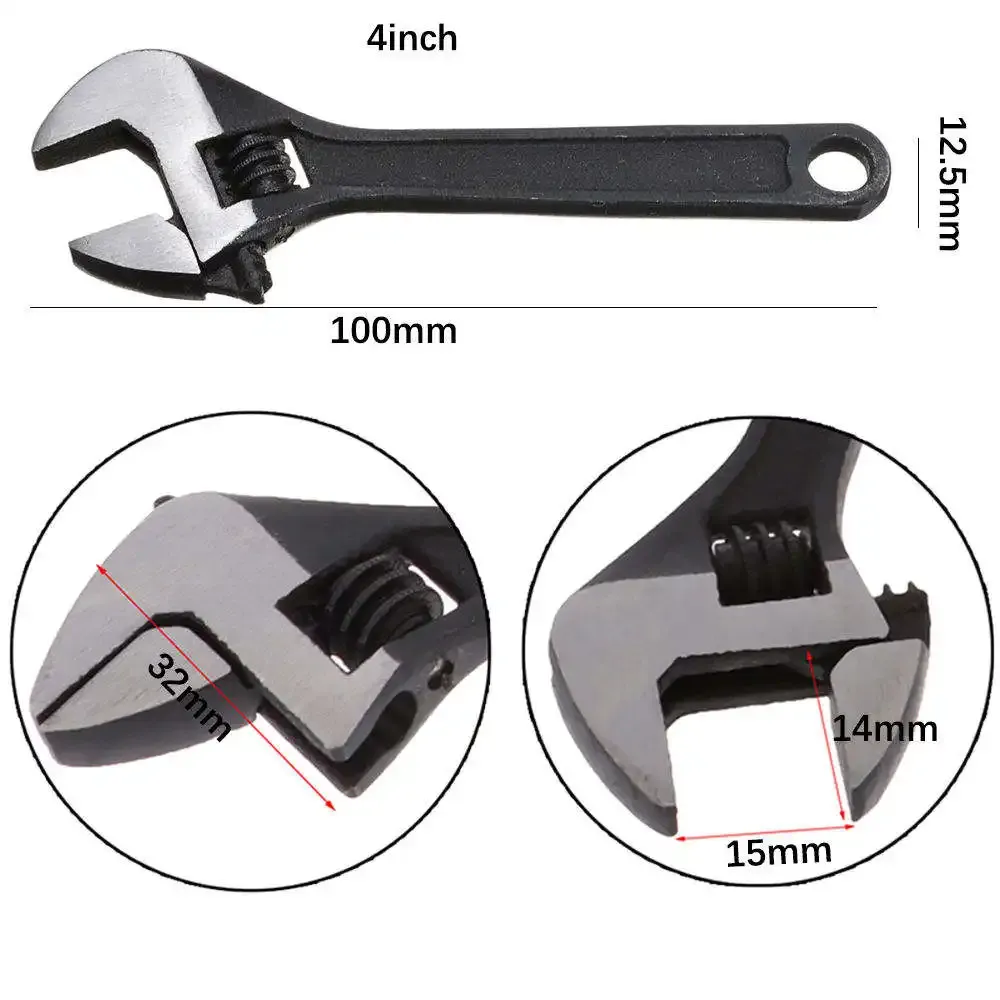 Adjustable 4 Inch Steel Wrench 2