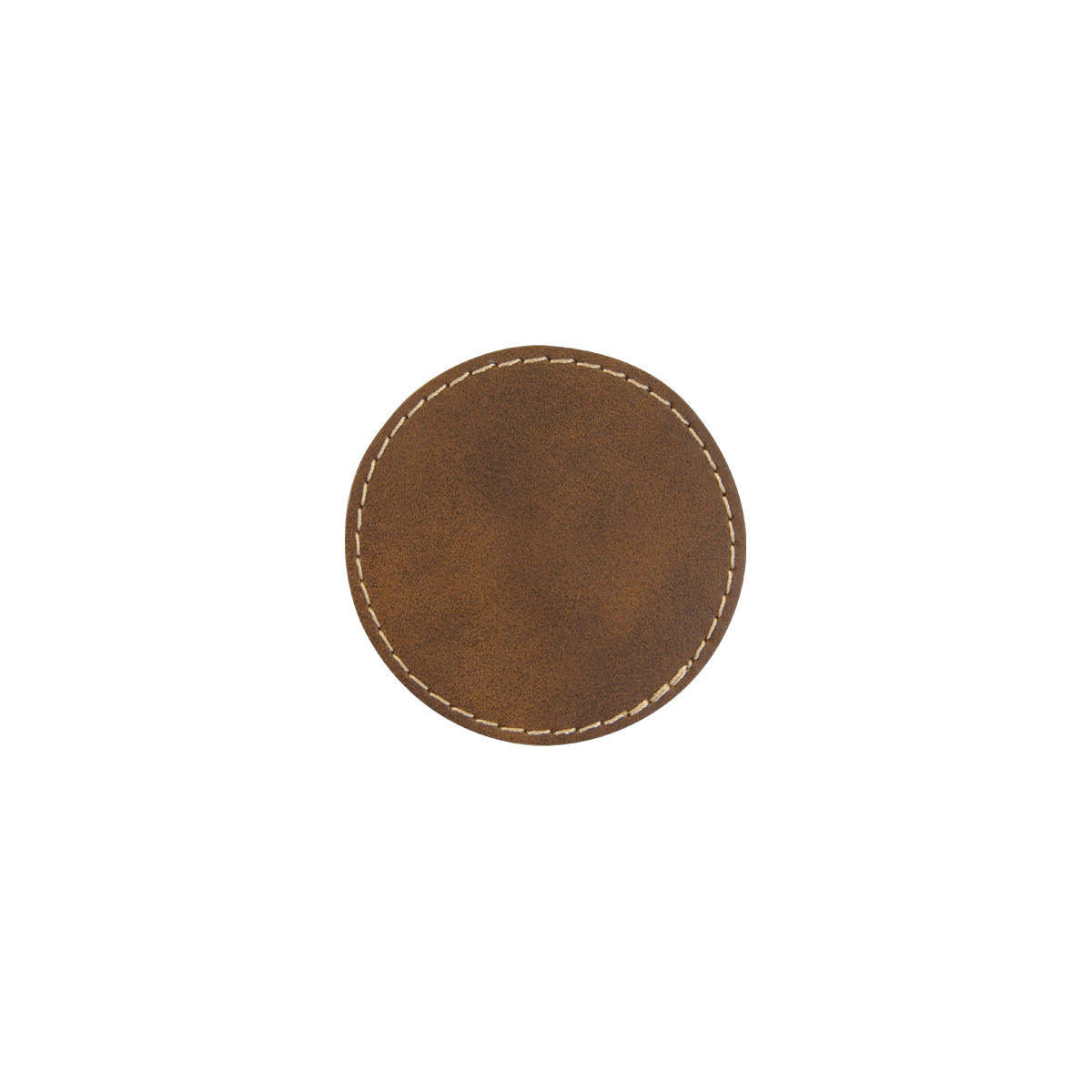 2" Rustic/Gold Leatherette Round Patch with Adhesive 2