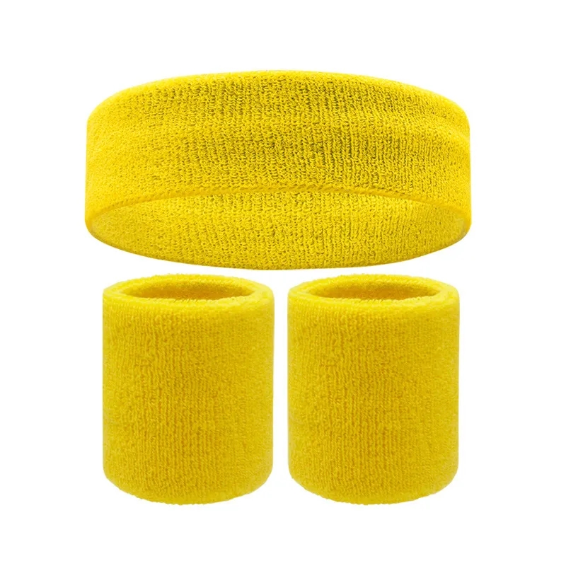 Sweatband Sports Headband Wristband Set 21