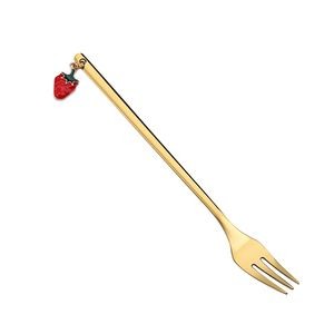 Fruits Charms Pendant Dessert Salad Fork 18