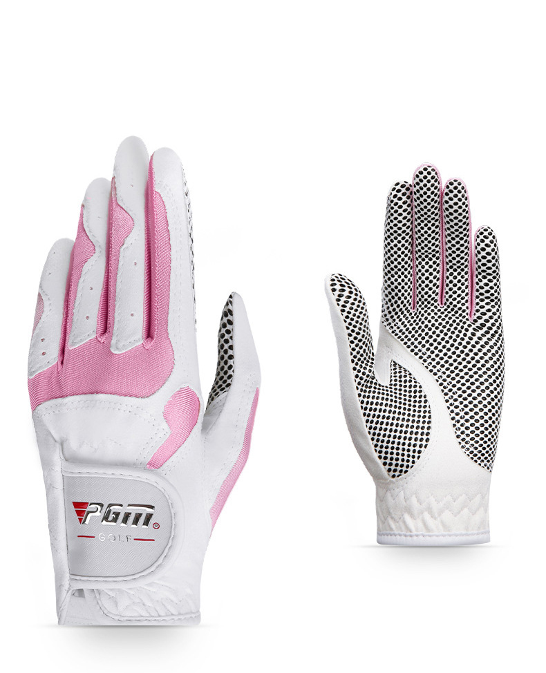 Soft Microfiber Cloth Women Golf Gloves for Both Hands 4