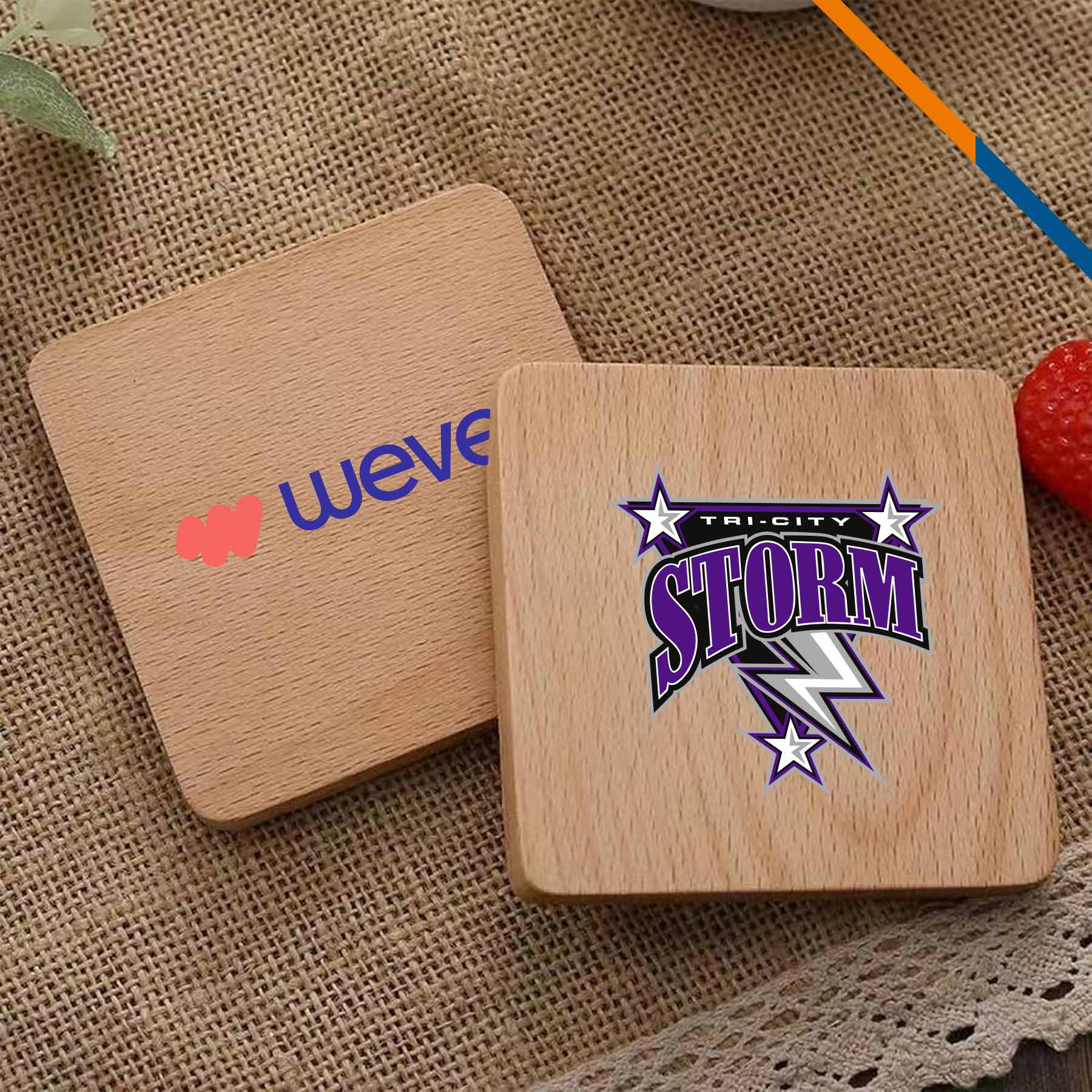 Shockley Beech Wood Square Coaster 2