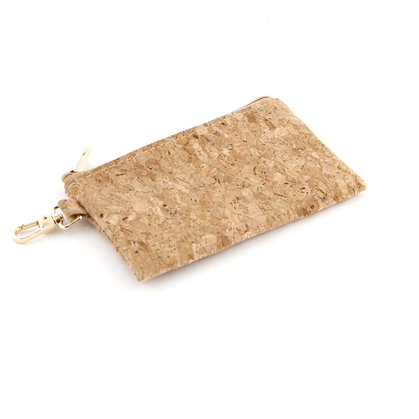 Retro cork zipper portable clutch purse/pouch 3