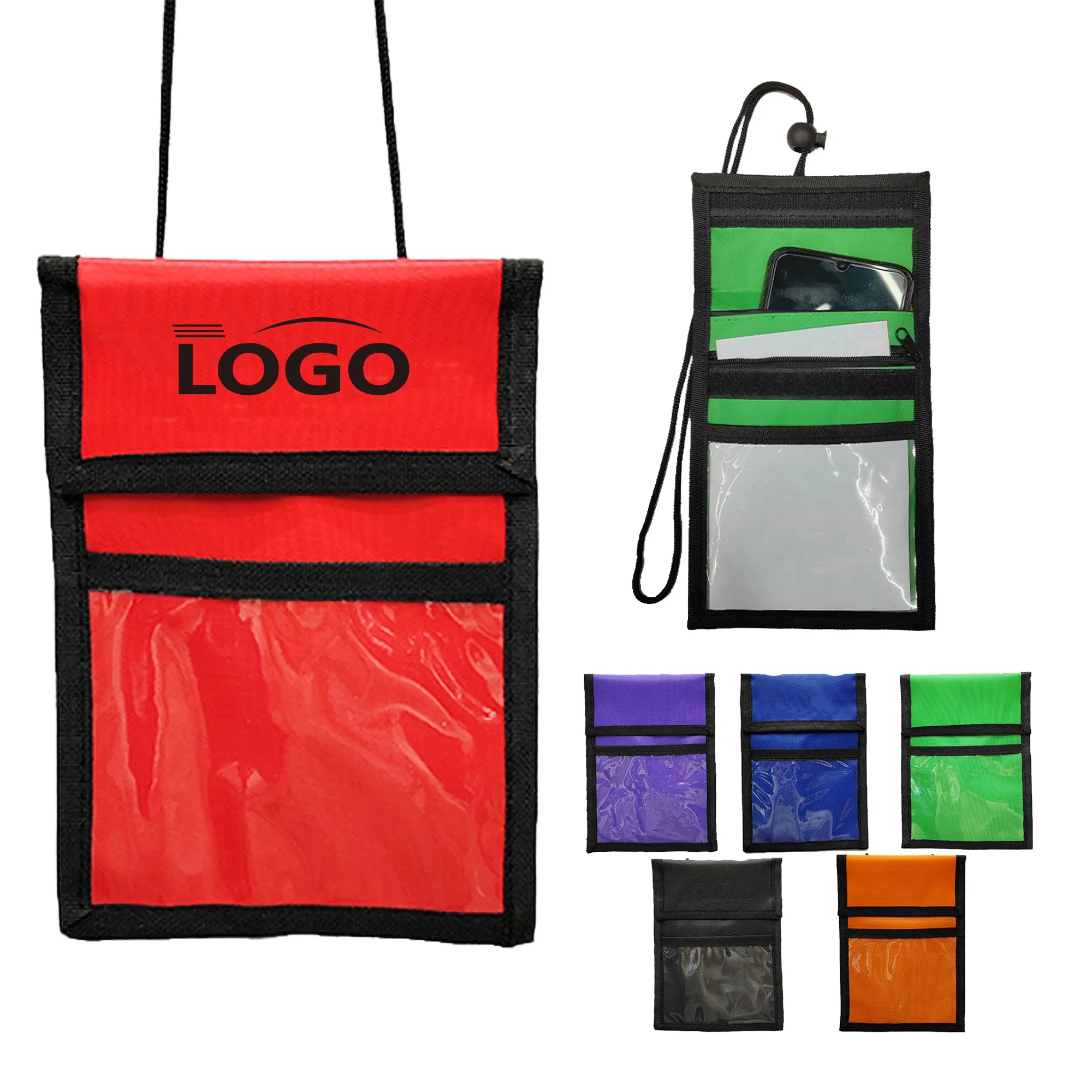 Nylon Neck Wallet Custom Branding Lanyard Badge 13