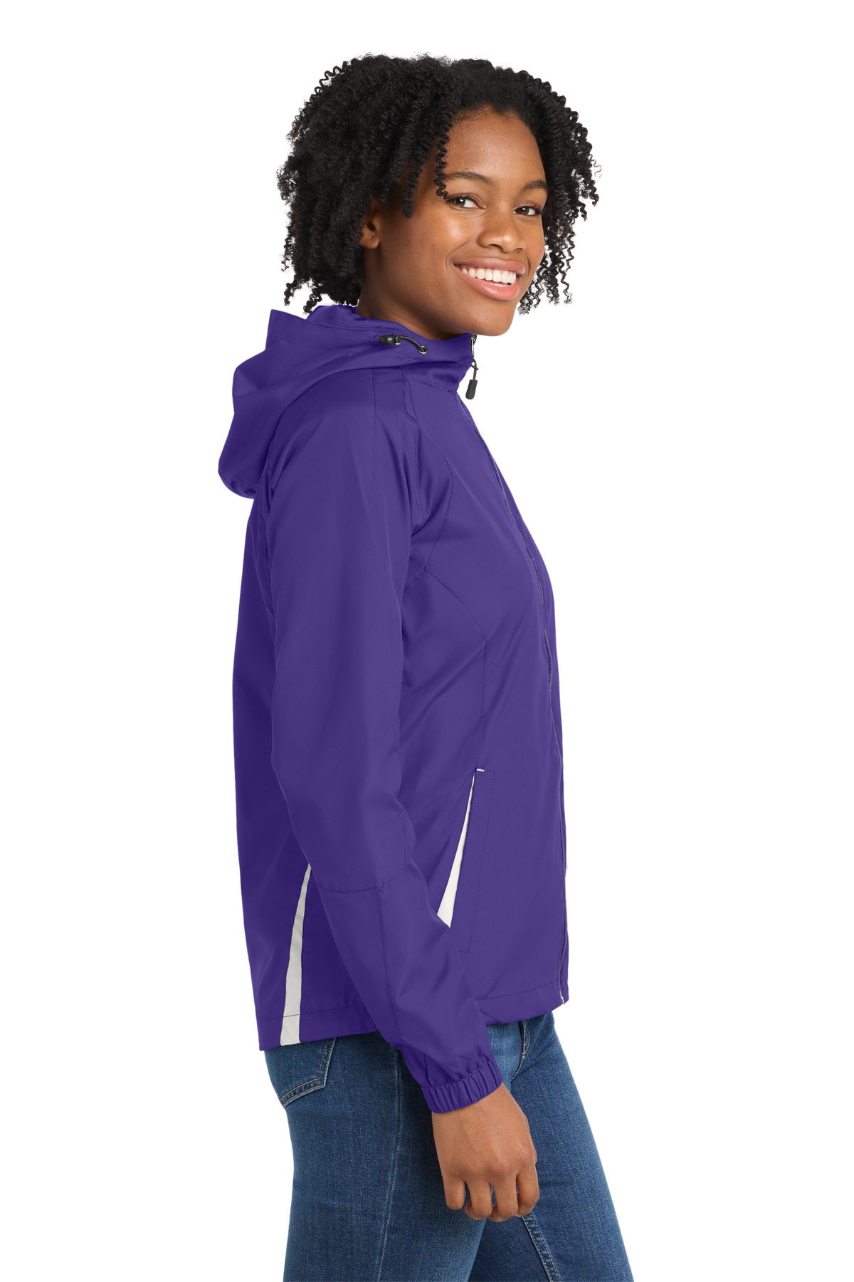 Sport-Tek Women's Colorblock Hooded Raglan Jacket. LST76 52