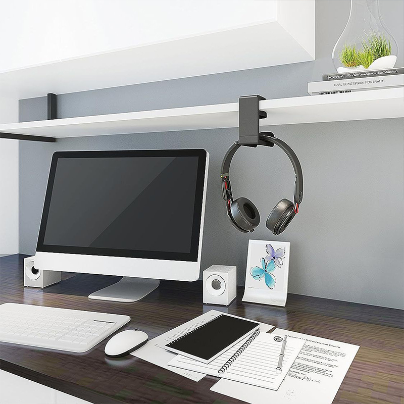 Private Model Desk Clip Hook Headphone Stand 360 Degree Rotating Headphone Stand Hanger " 5