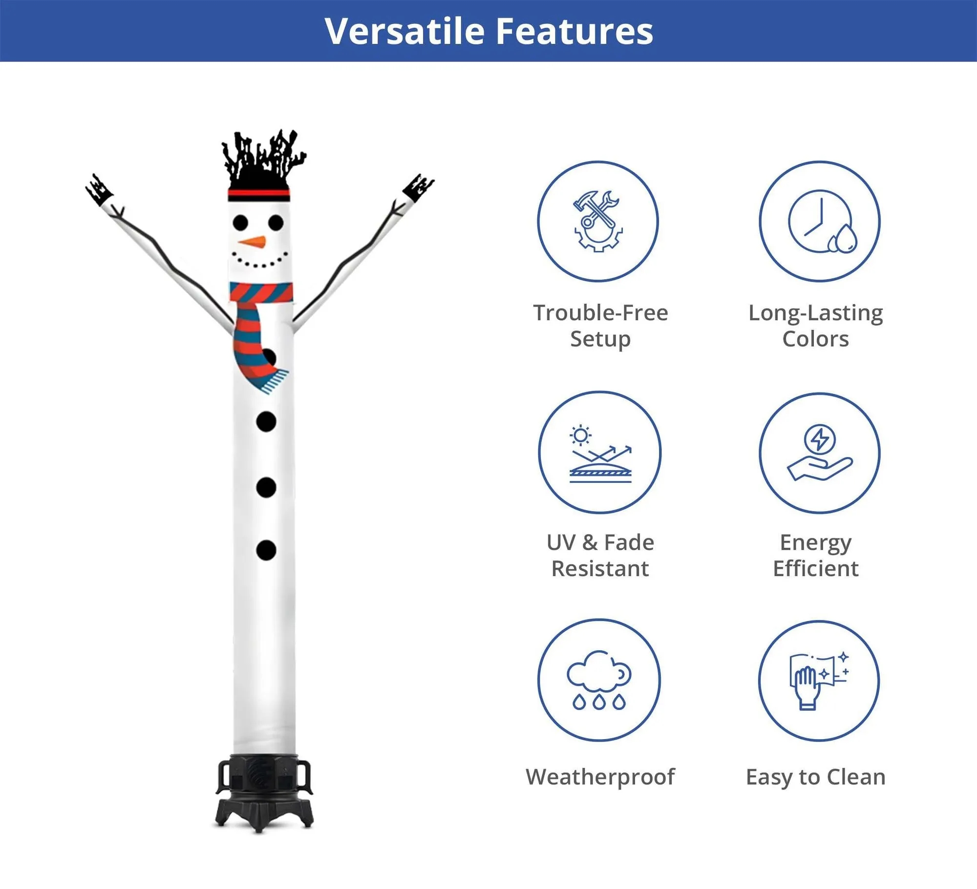 Snowman Inflatable Tube Man with Blower 6