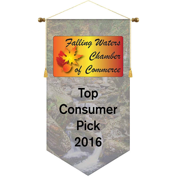 26" x 48" Podium Banner, V Cut/ No Fringe 2