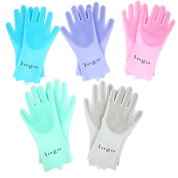 Multifunction Silicone Gloves With Cleaning Brush 2