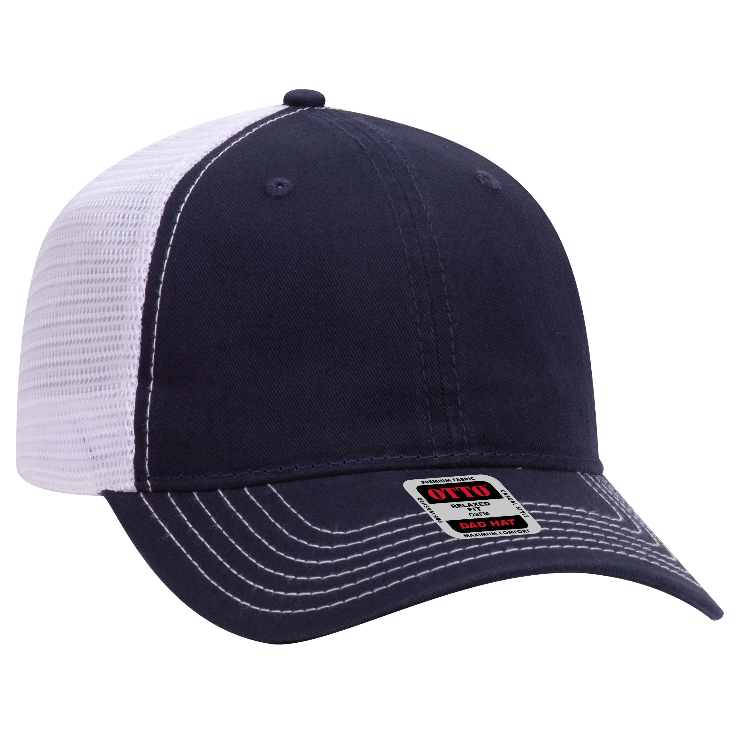 OTTO CAP® 6 Panel Low Profile Mesh Back Trucker Dad Hat 2