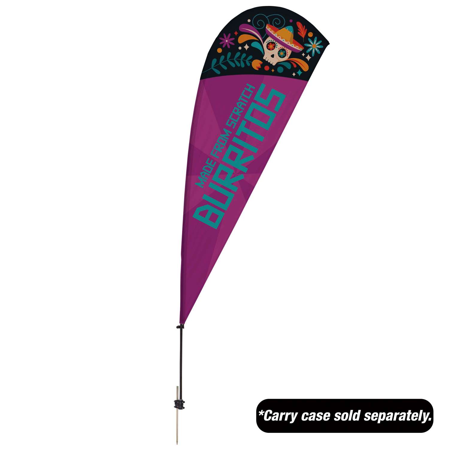 9.5' Value Teardrop Sail Sign Kit (Single-Sided with Value Spike)