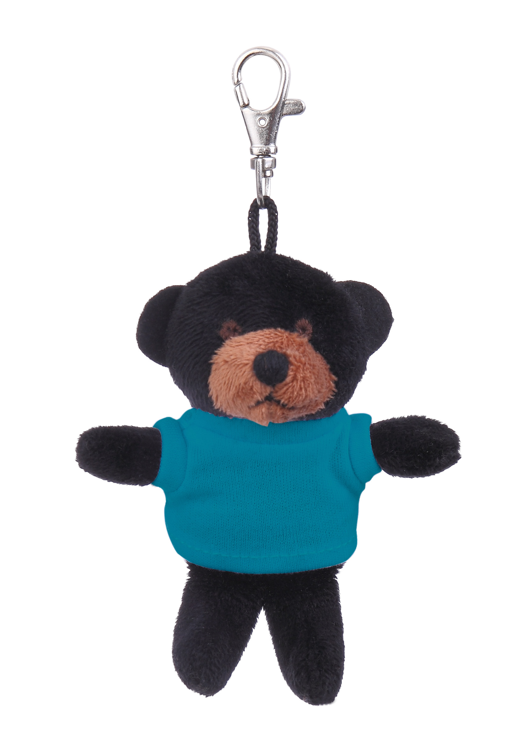 Soft Plush Black Bear Keychain with Tee 8
