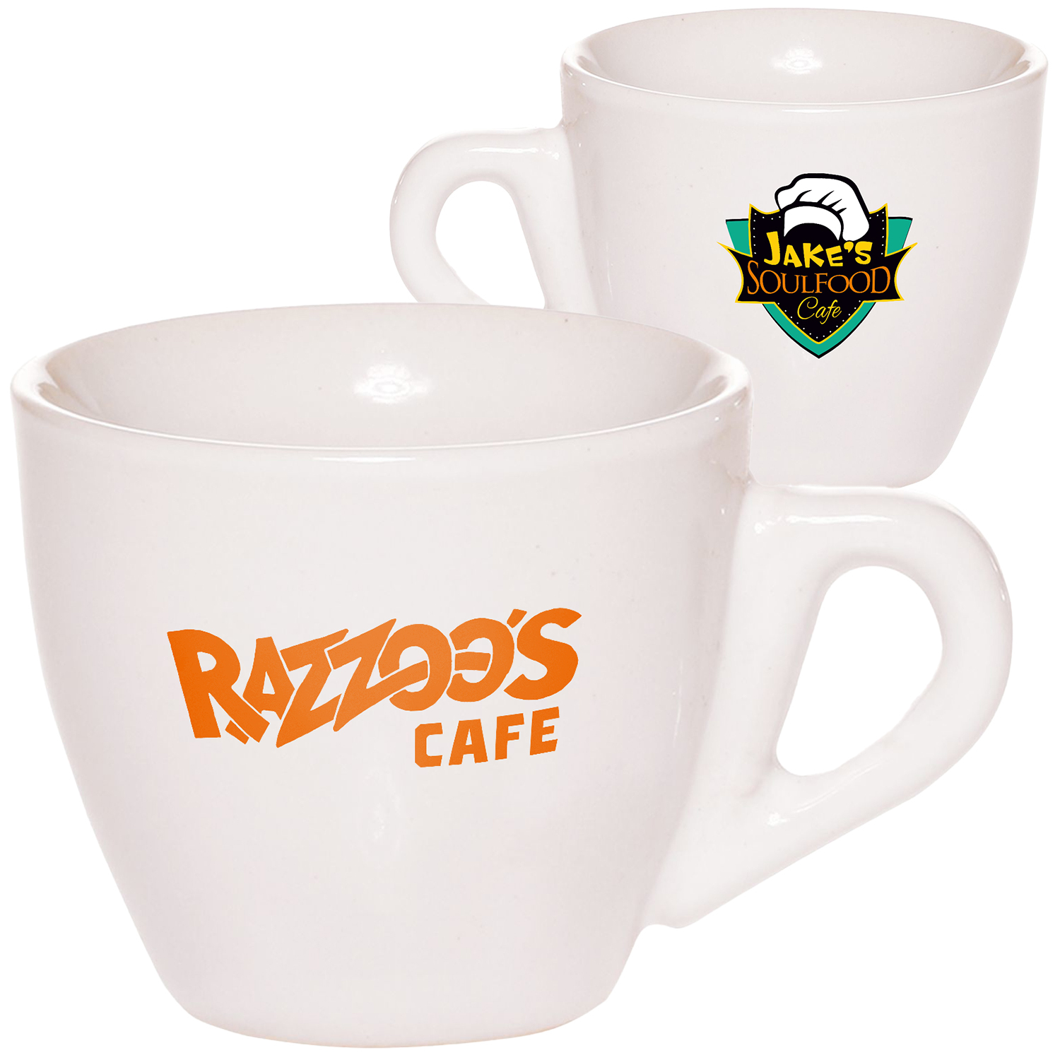 2 oz. Custom Printed ceramic Espresso Mugs 1