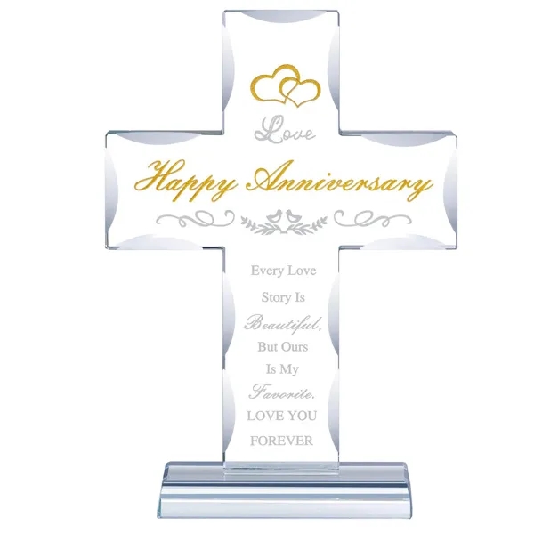 Personalized Standing Crystal Cross 3