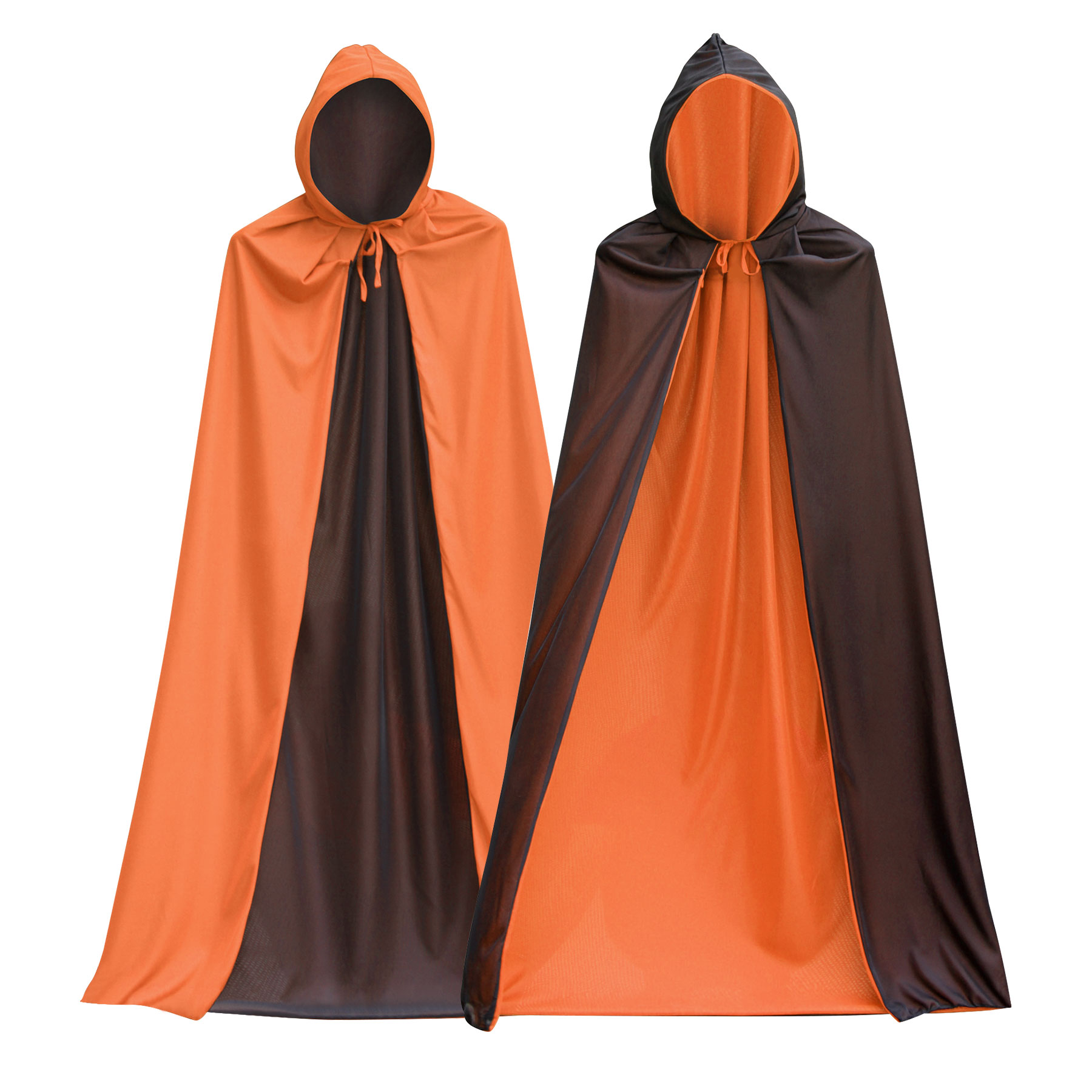 Double-sided Black Red Halloween Cape 5