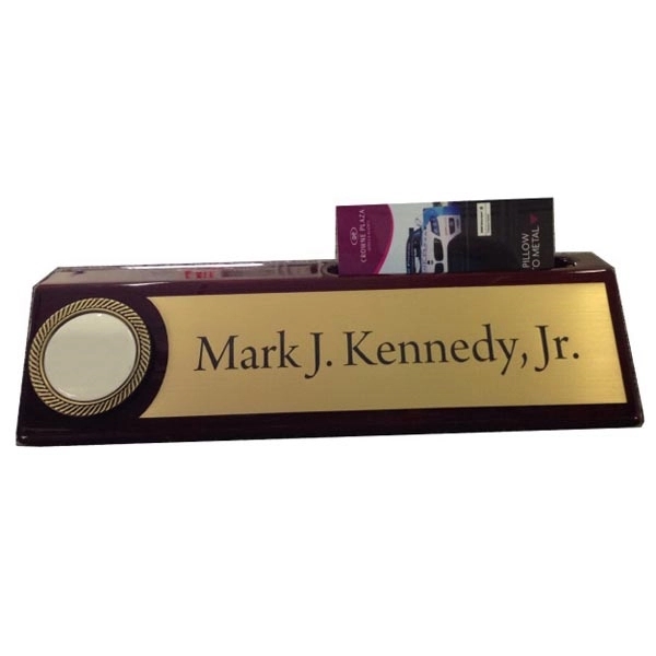 10" Rosewood Piano Desk Wedge Card Holder 1