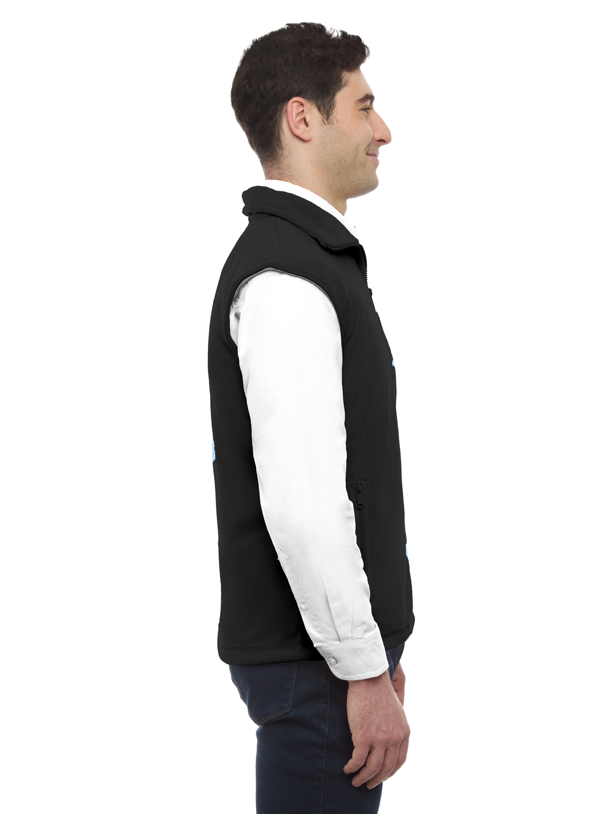 Blue Generation - Unisex 2-Pocket Micro Fleece Zip Front Vest 6
