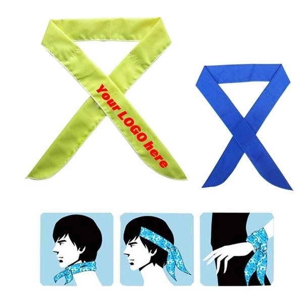 Ice Cooling Scarf Neck Bandana Wrap Headband 2