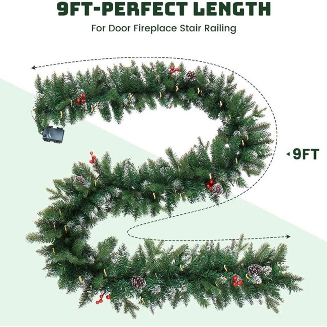 8 foot Holiday Garland 1