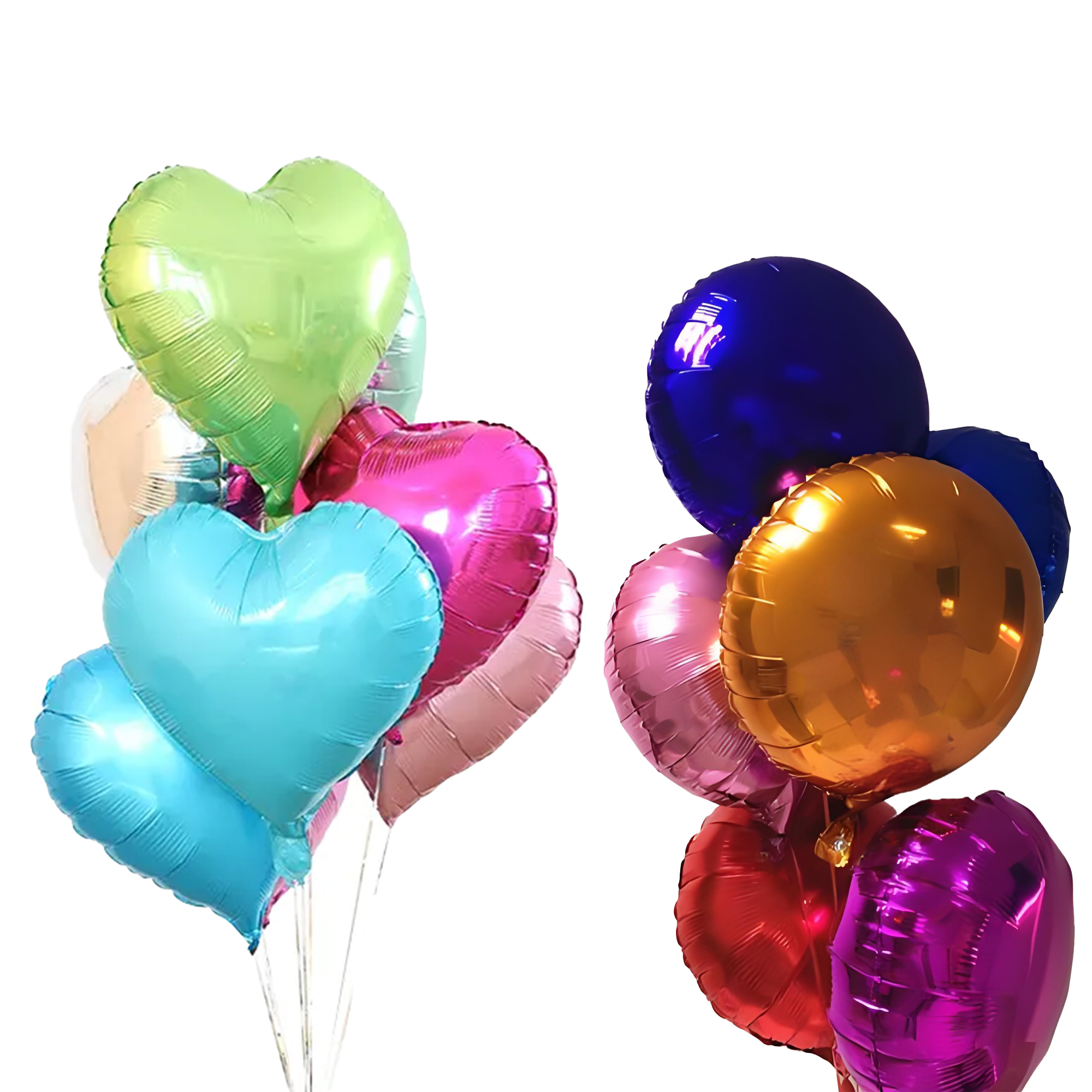 Aluminum Foil Vibrant Heart-Shaped Foil Balloons For Celebrations 2