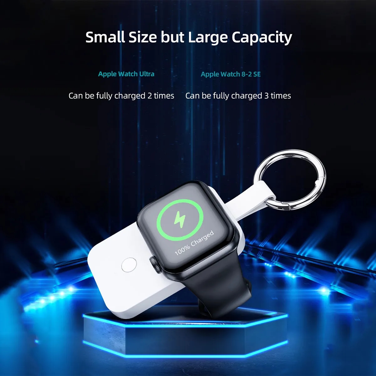 Keychain Style Portable Wireless Charger for Appl Watch Seri 5