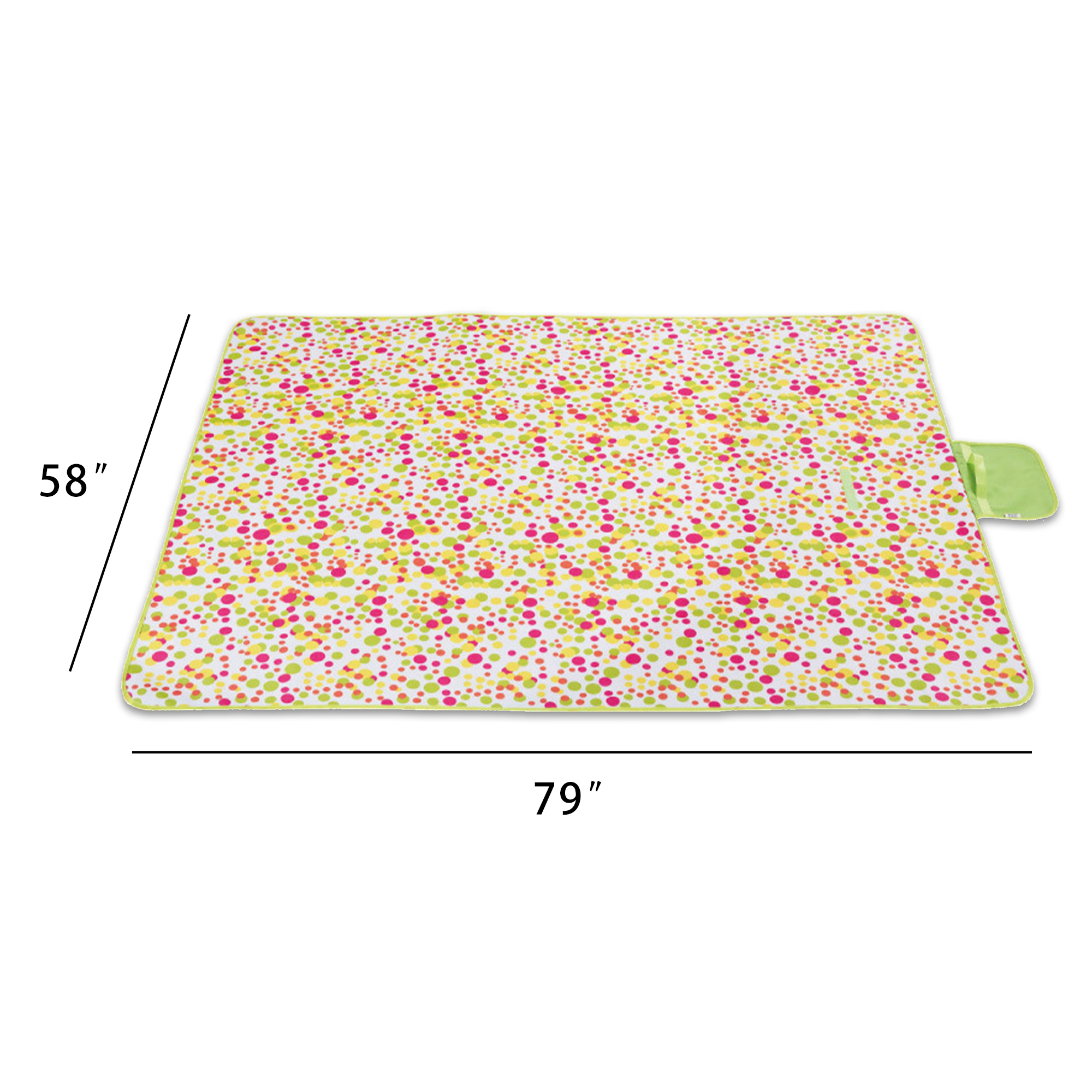 Printed Roll Up Picnic Blankets wiith Carrying Strap 2