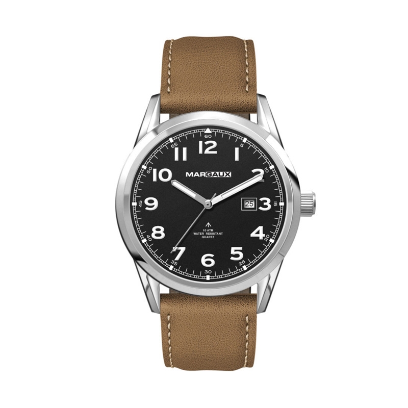 42MM, SS, SILVER CASE, 3-HAND MVT, DTE