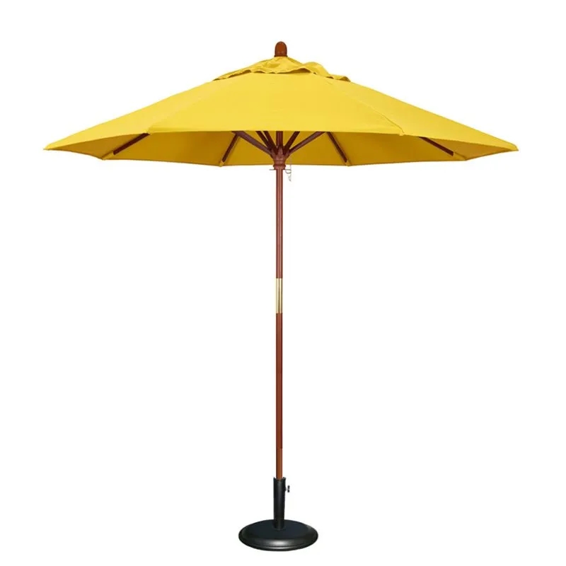 Commercial Market Umbrella-8'X8' 4 Panels Wood Pole 13