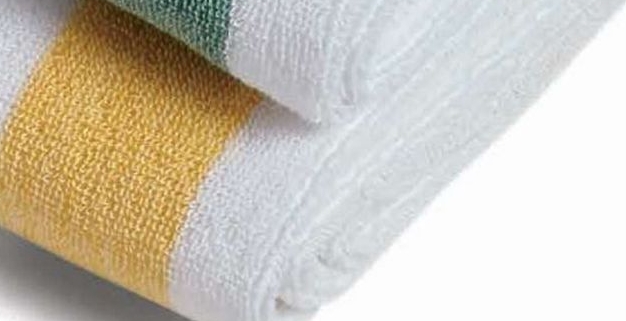 Cabana Striped Yellow & White 100% Cotton Towel 2