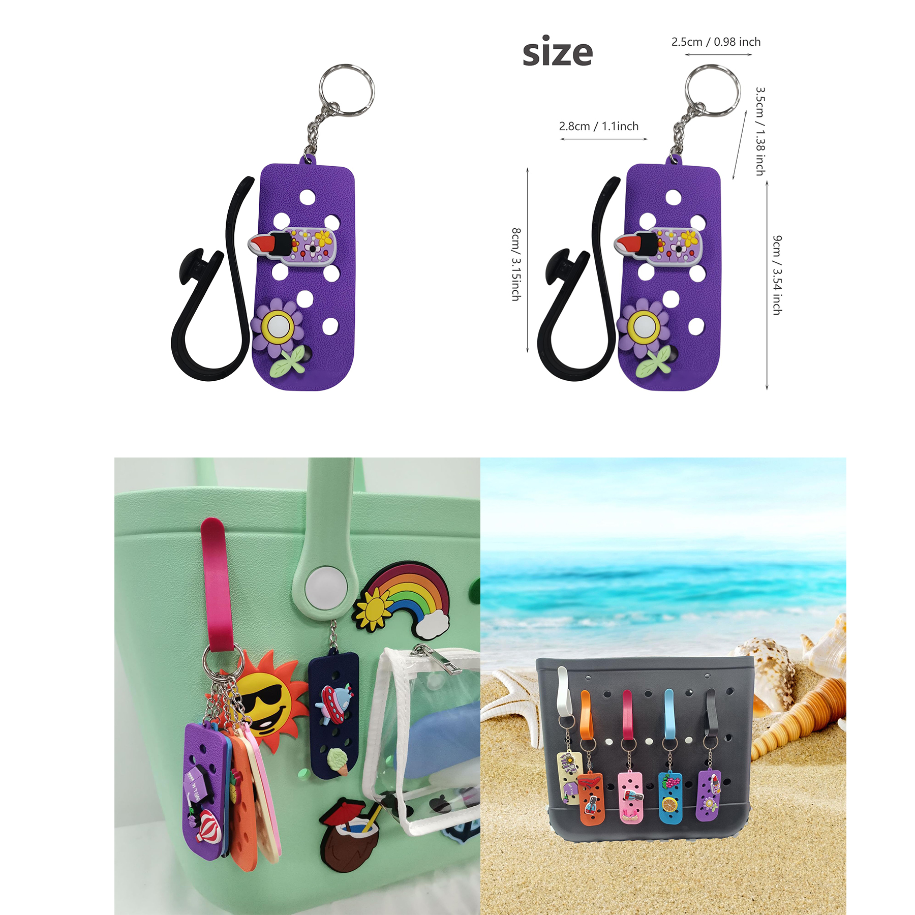 Keychain and Hooks Compatible with Bogg Bag 1