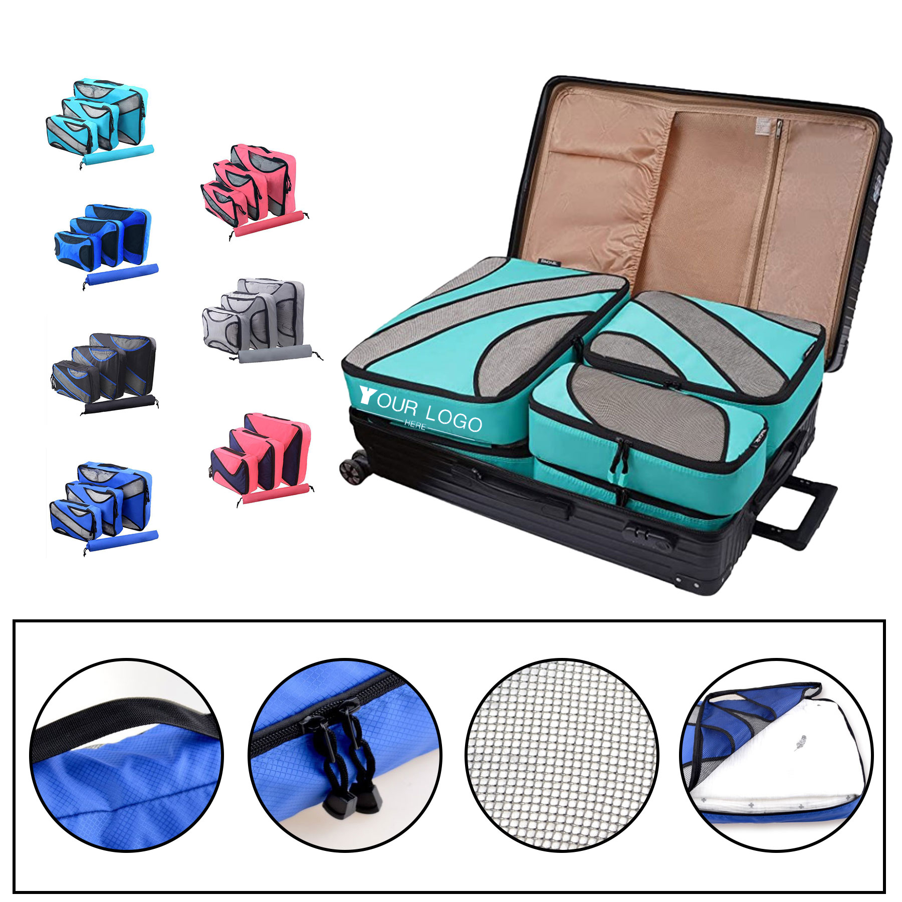 3 Pcs Compression Packing Cubes Bags Set 2