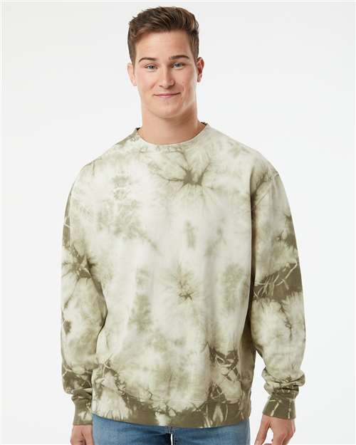 Unisex Midweight Tie-Dyed Crewneck Sweatshirt - PRM3500TD 14