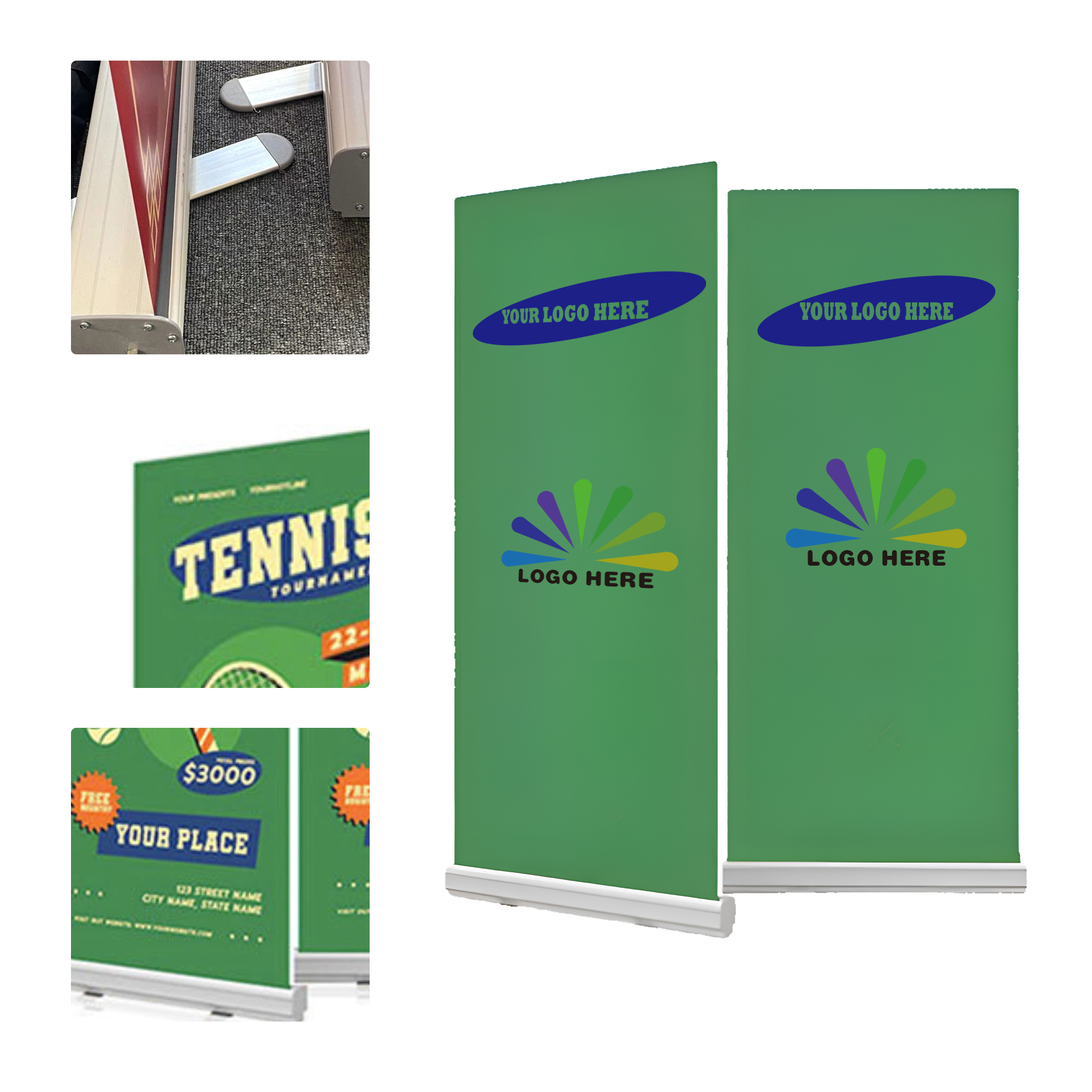 MOQ 3 Aluminum Roll Up Banner Stand 3