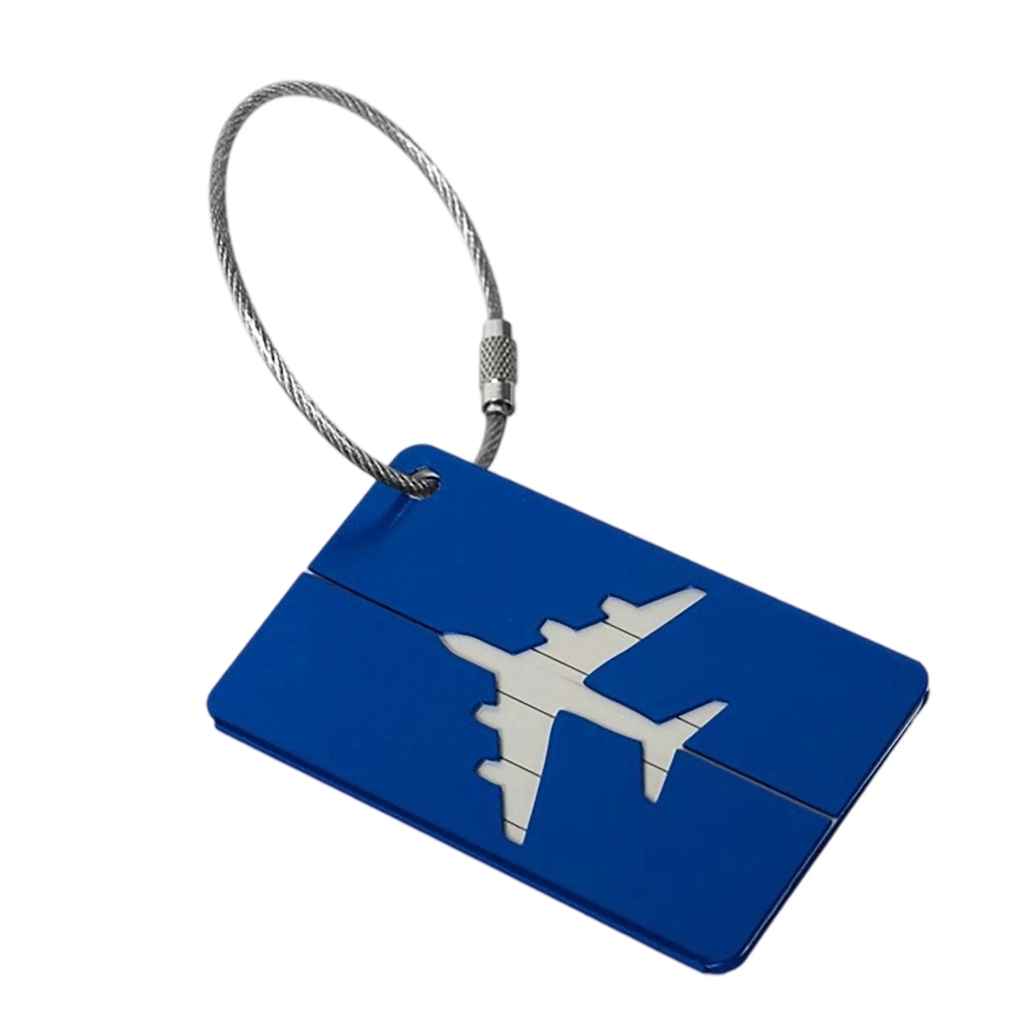Premium Aluminum Luggage Tag with Stainless Steel Rope 13