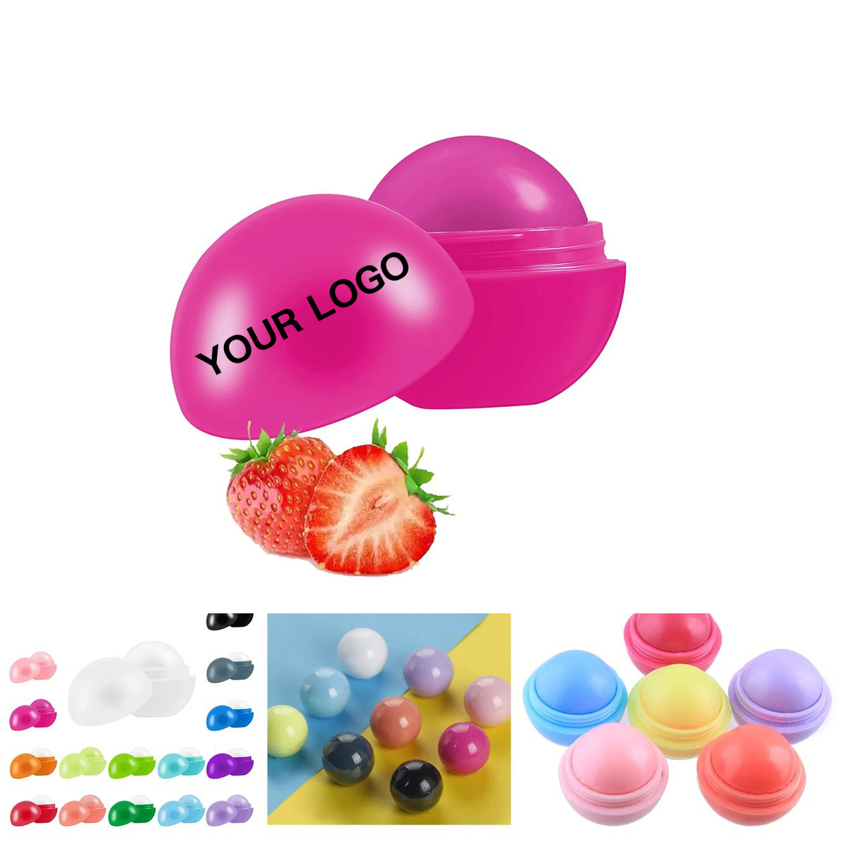 Round Lip Balm with Vanilla Scent for Daily Care 7