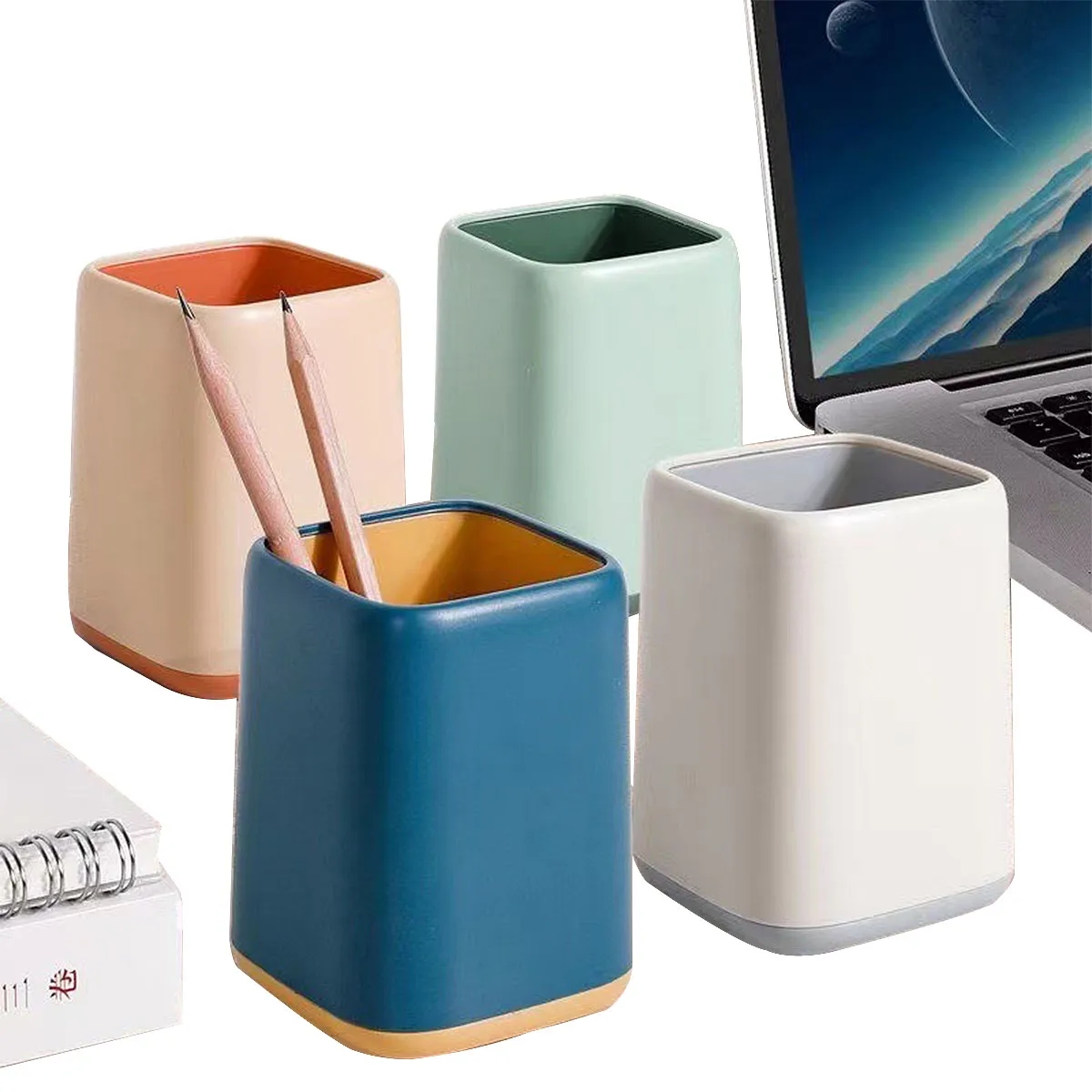 Useful Desktop Pencil Holder Makeup Brush Organizer 2