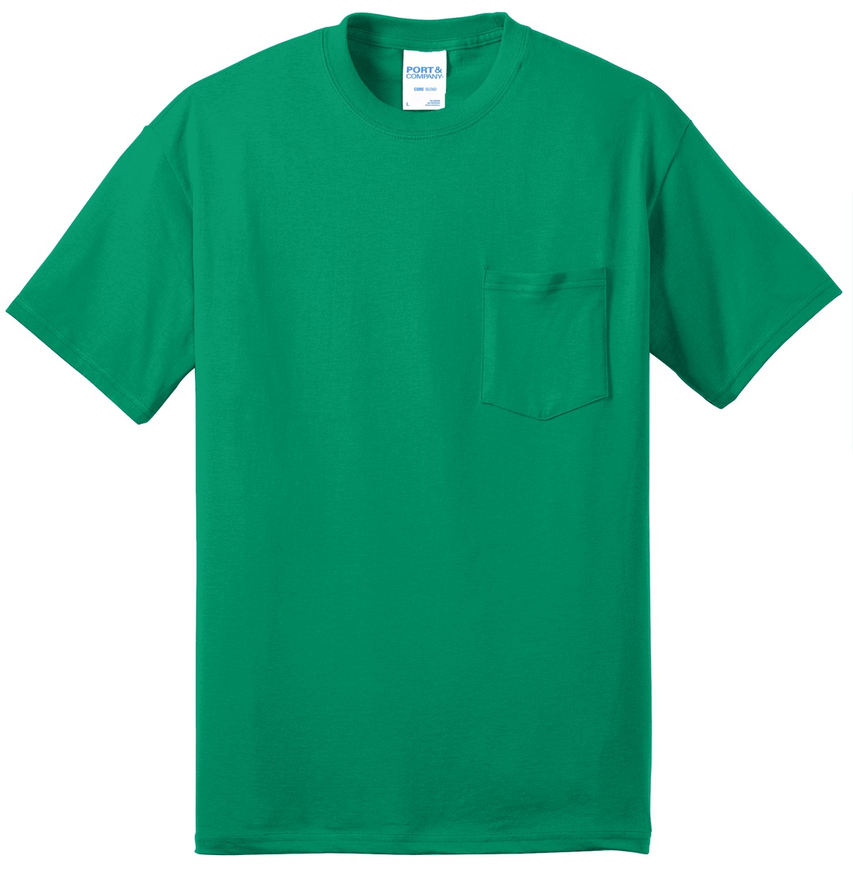 Port & Co Core Blend Pocket Tee. PC55P 1