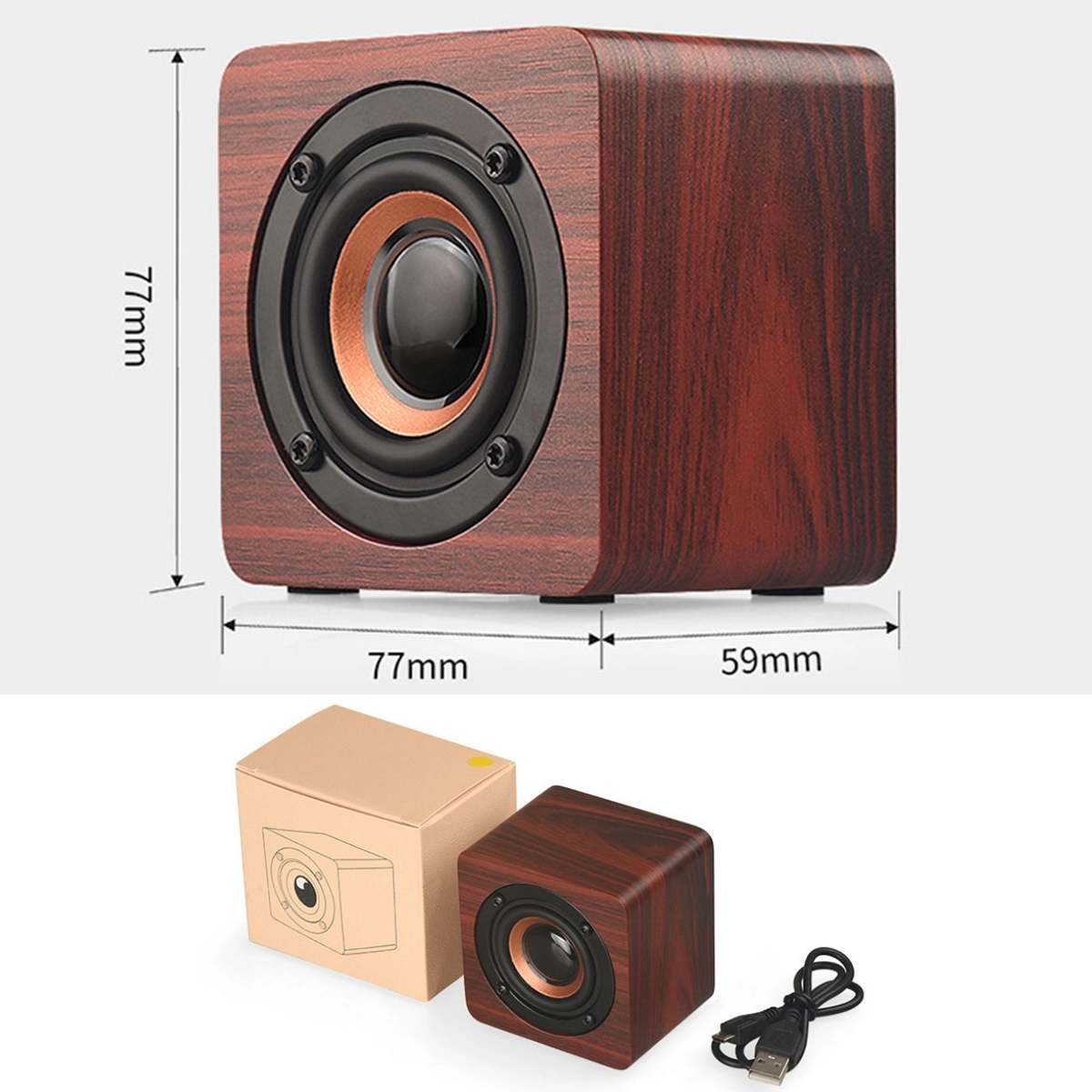 Wooden Wireless Bluetooth Speakers 3