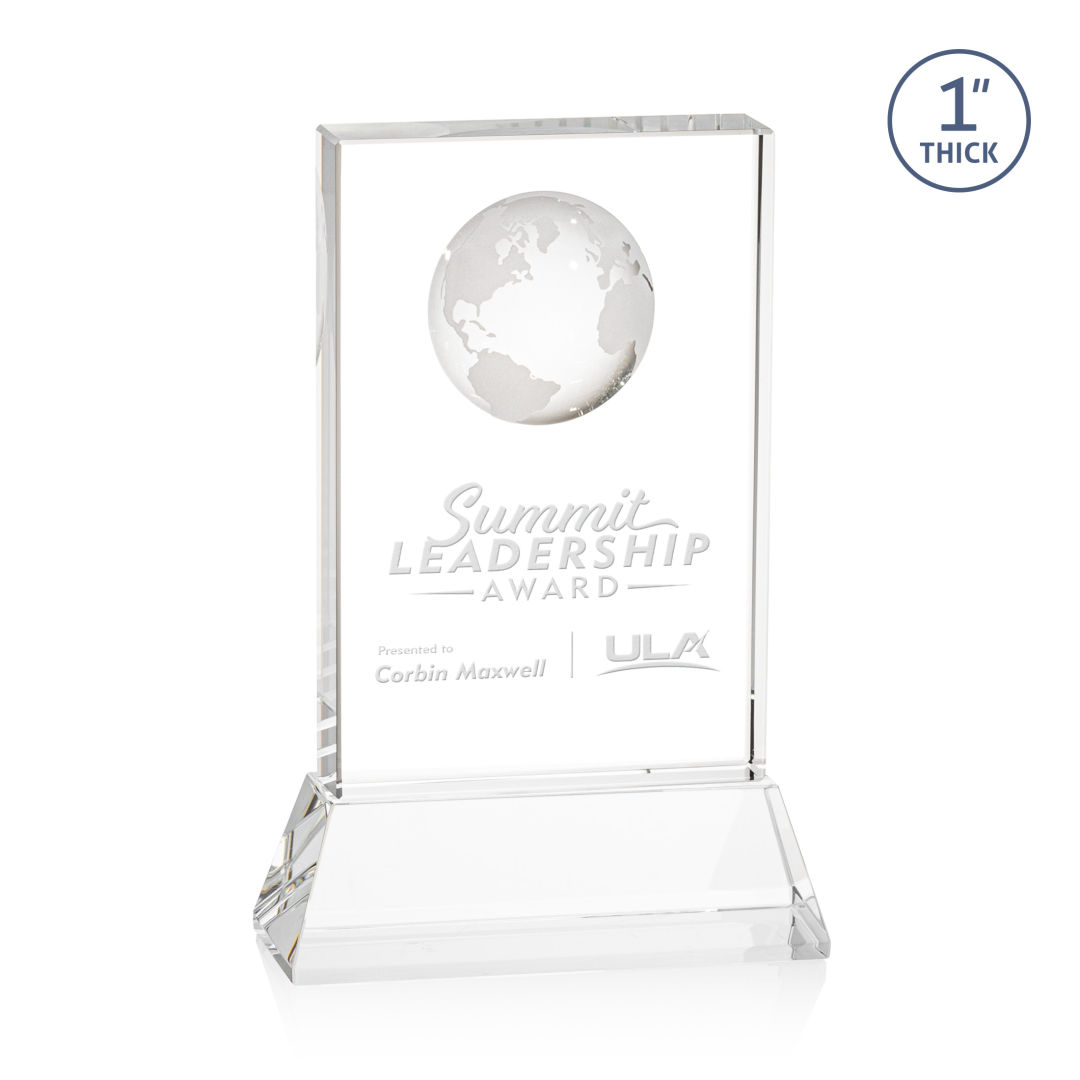 Ambassador Globe Award on Base - Clear 7
