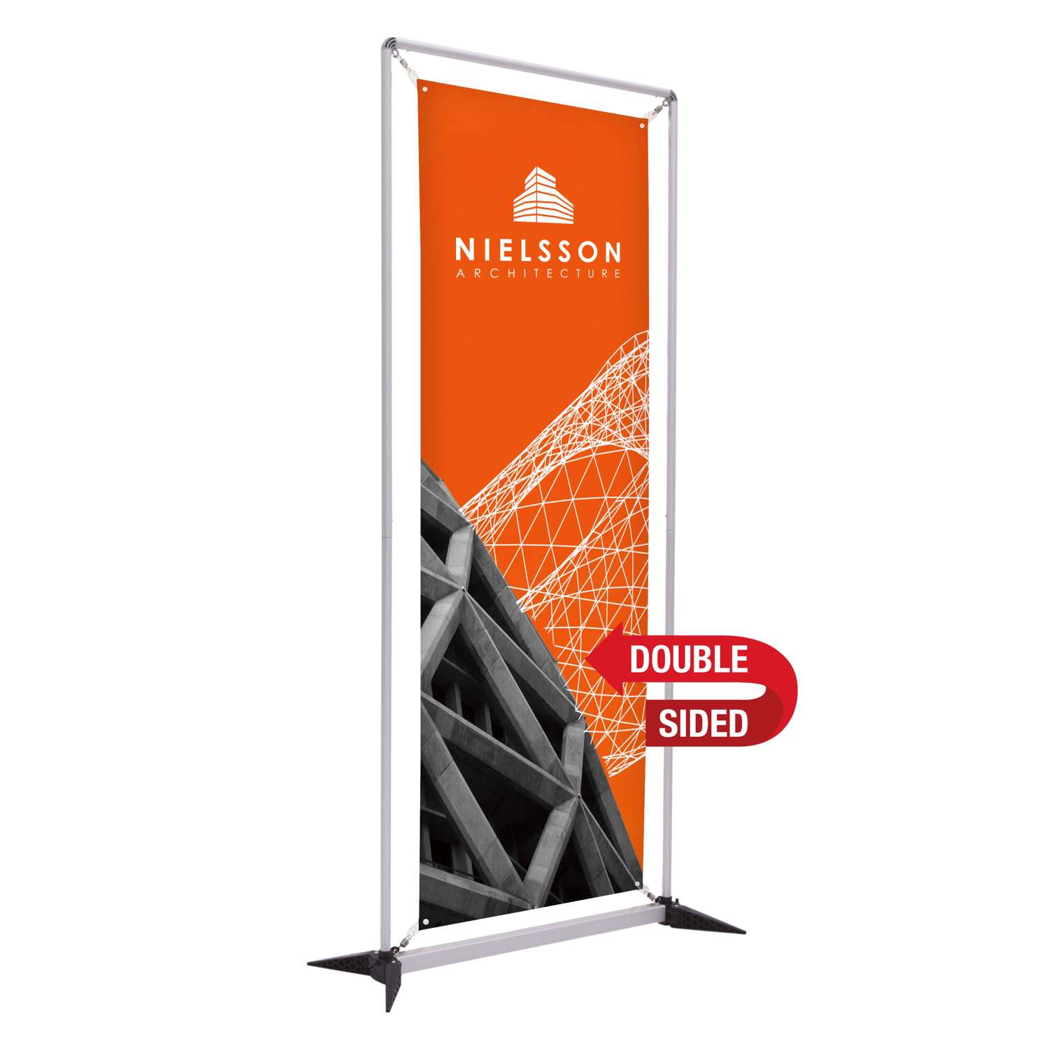 3' FrameWorx Banner Display Kit (Double-Sided, 13 oz. Smooth Vinyl) 2