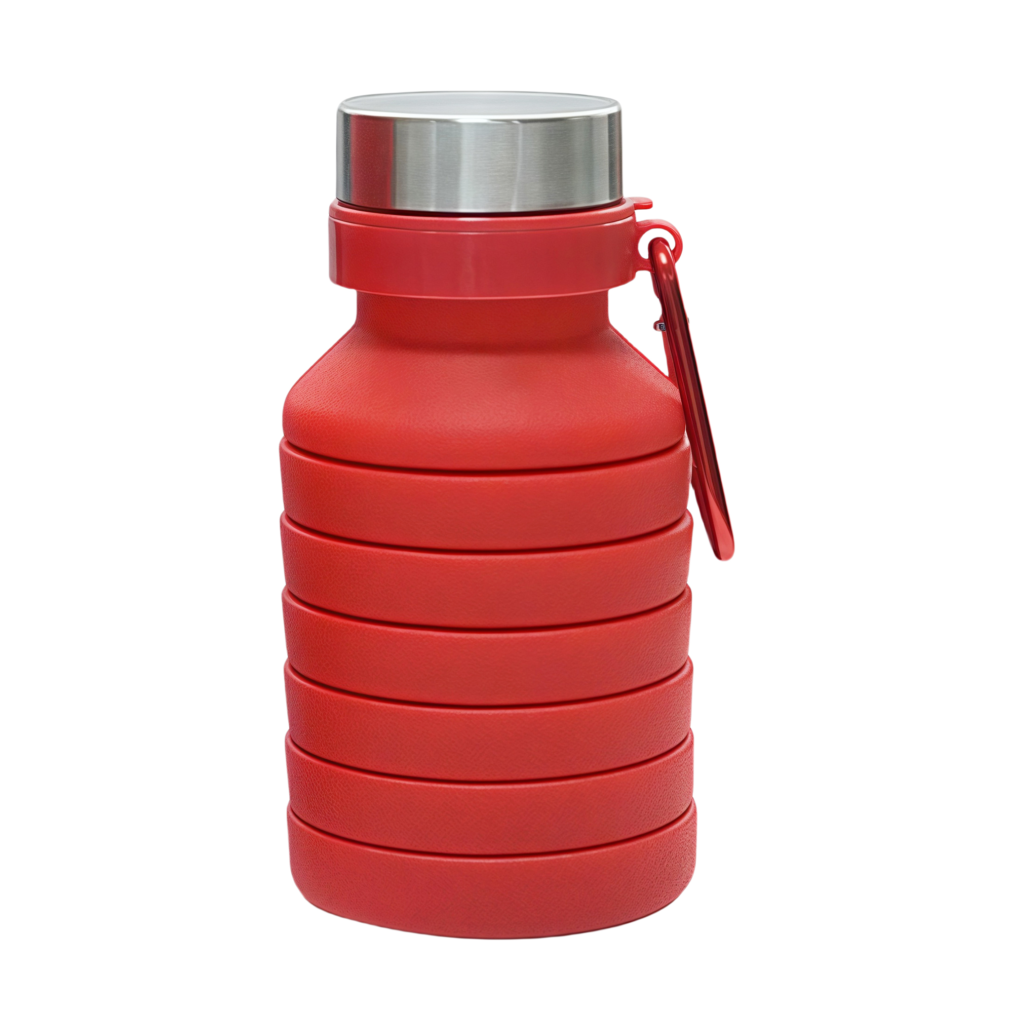 18 Oz Collapsible Silicone Sports Water Bottle with Carabiner 3