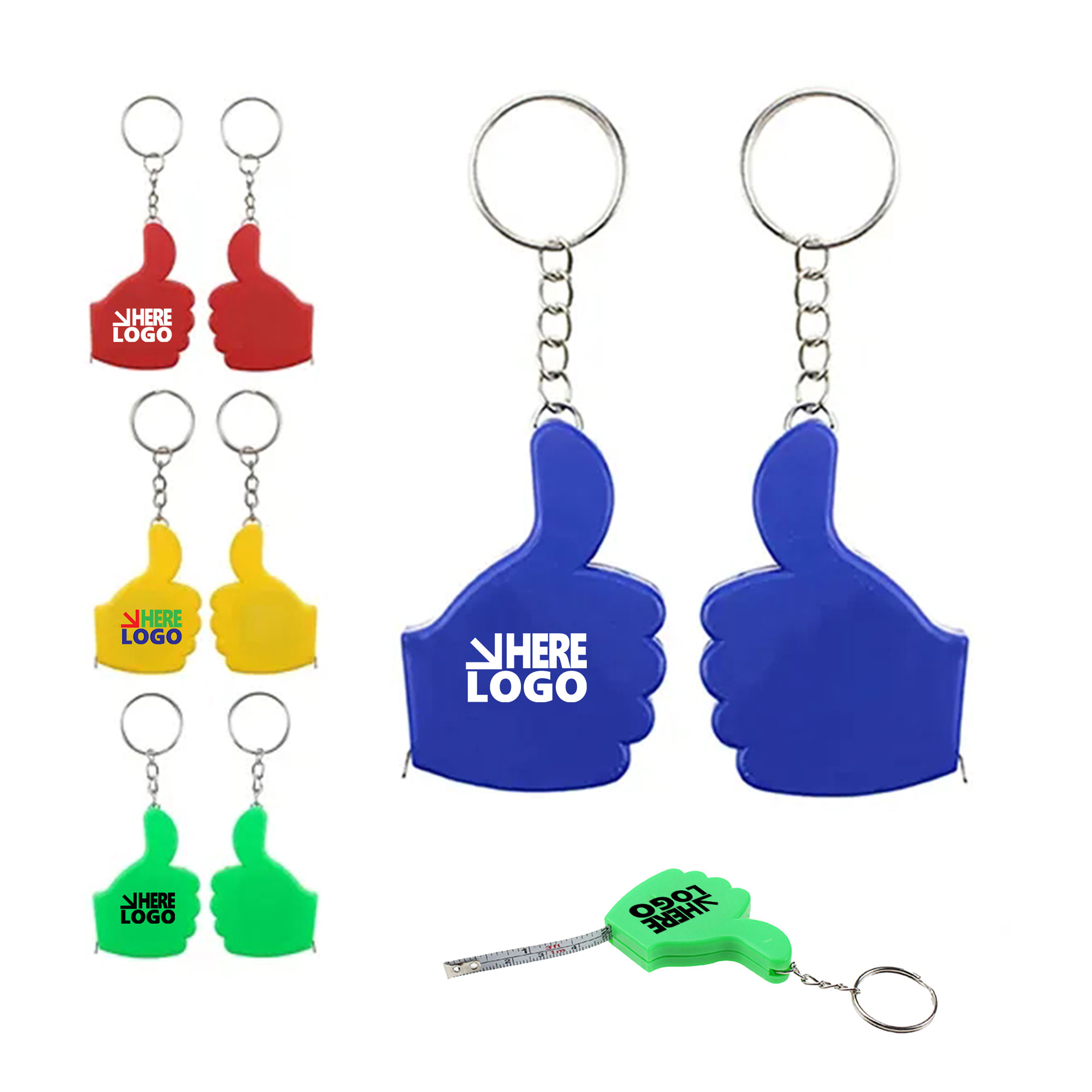 MOQ 20 Thumbs Tape Measure Key Tag  DIY Tool 2
