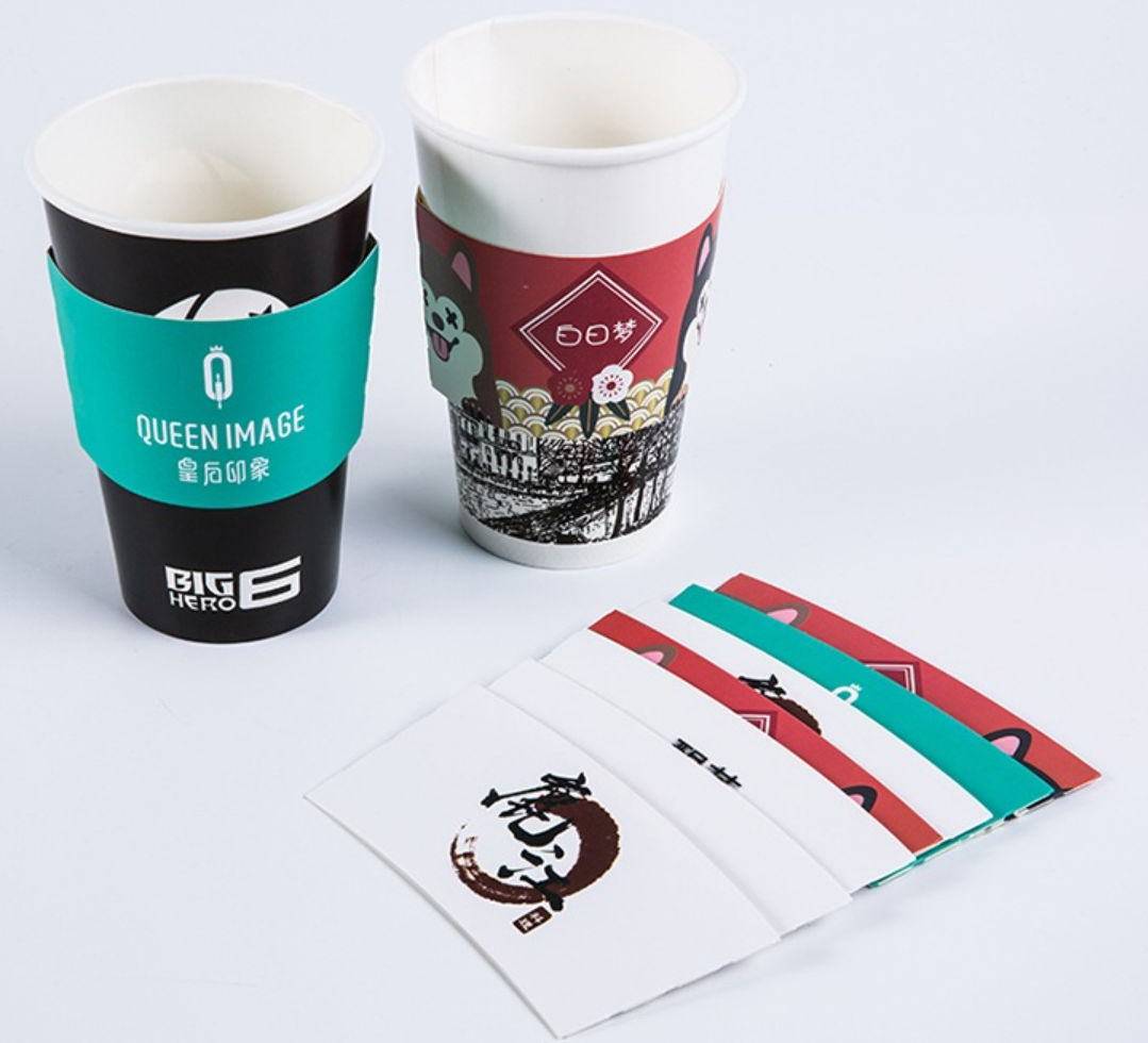 White Cardboard Coffee Sleeves 2