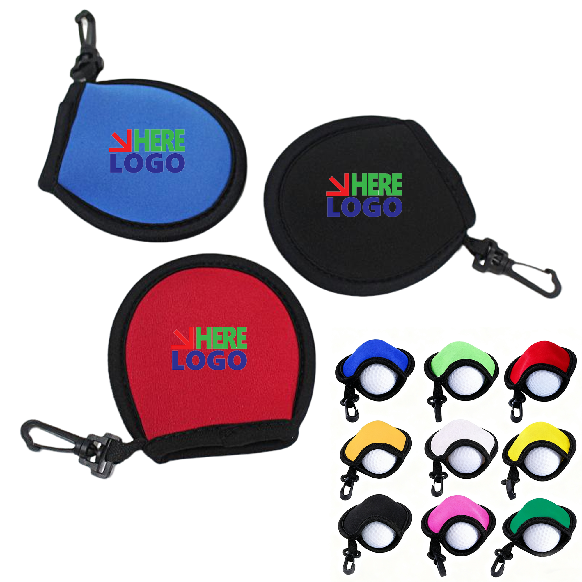 Multi-Color Portable Golf Ball Protective Cover (Ball Cleaning Bag) 2