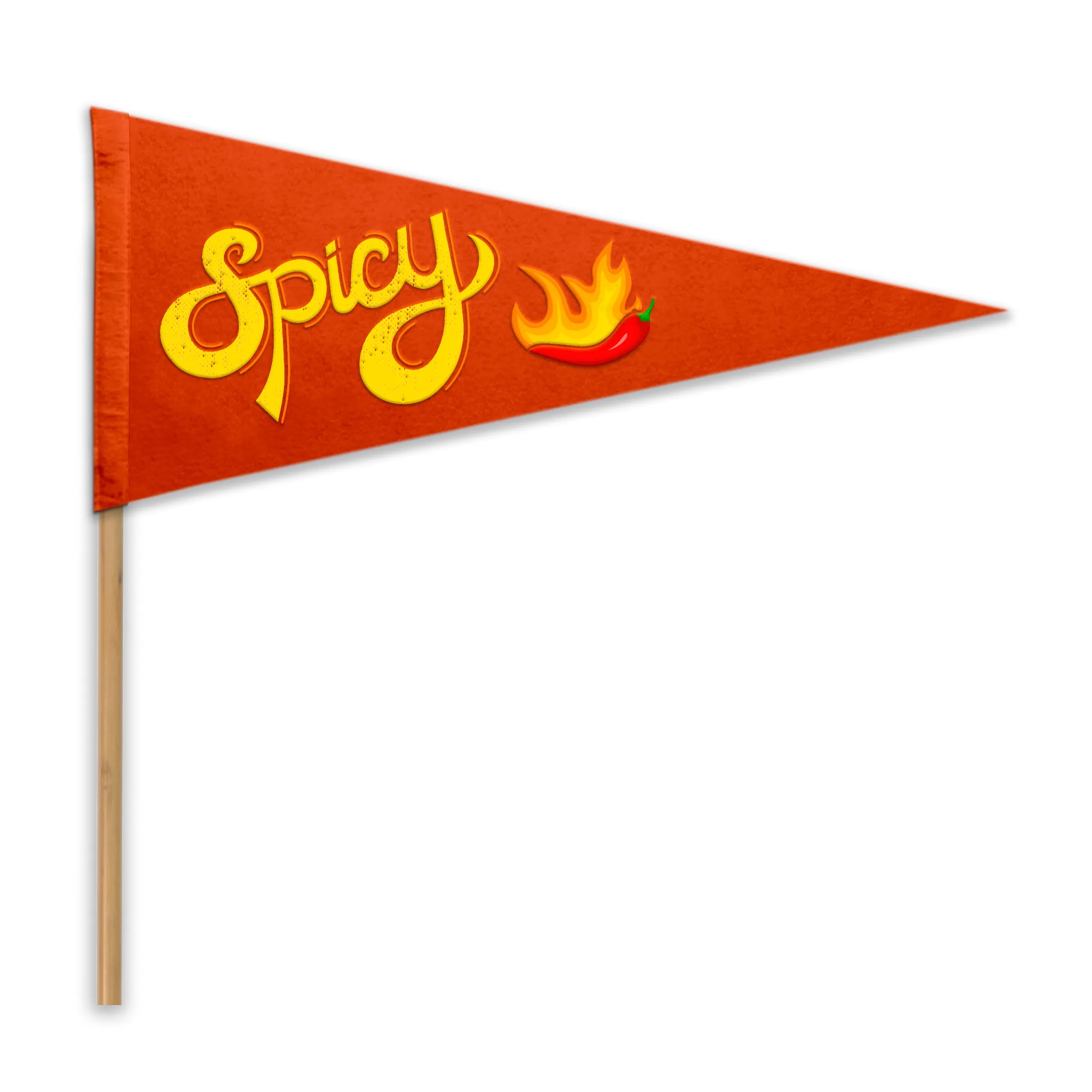 9" x 24" Acrylic Felt Pennant with Wood Pole - Silk Screen 3