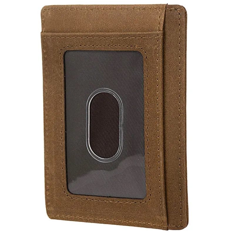 RFID Blocking Leather Slim Front Pocket Wallet 5