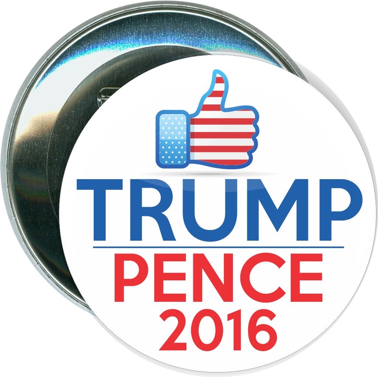 Trump, Thumbs Up, Political Button 1